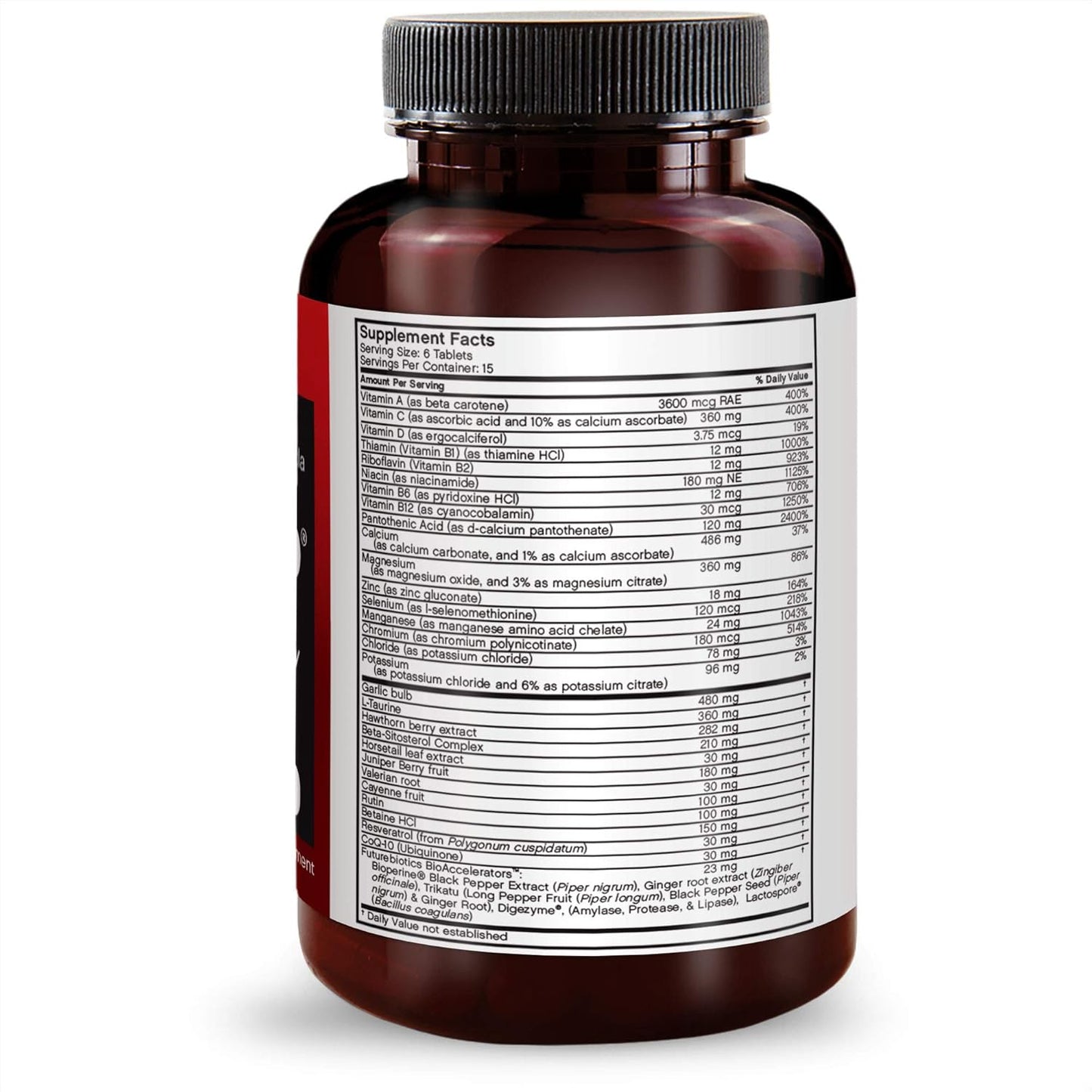 Pressur-Lo Multi-Vitamin with CoQ10, Garlic, Calcium, Magnesium, Niacin, Resveratrol - 90 Tablets, cGMP Facility, Heavy Metal Tested