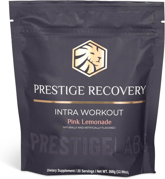Prestige Labs Pink Lemonade Intra-Workout EAA Amino Acid Powder - Gluten Free, Muscle Growth, Quick Recovery - 20 Servings