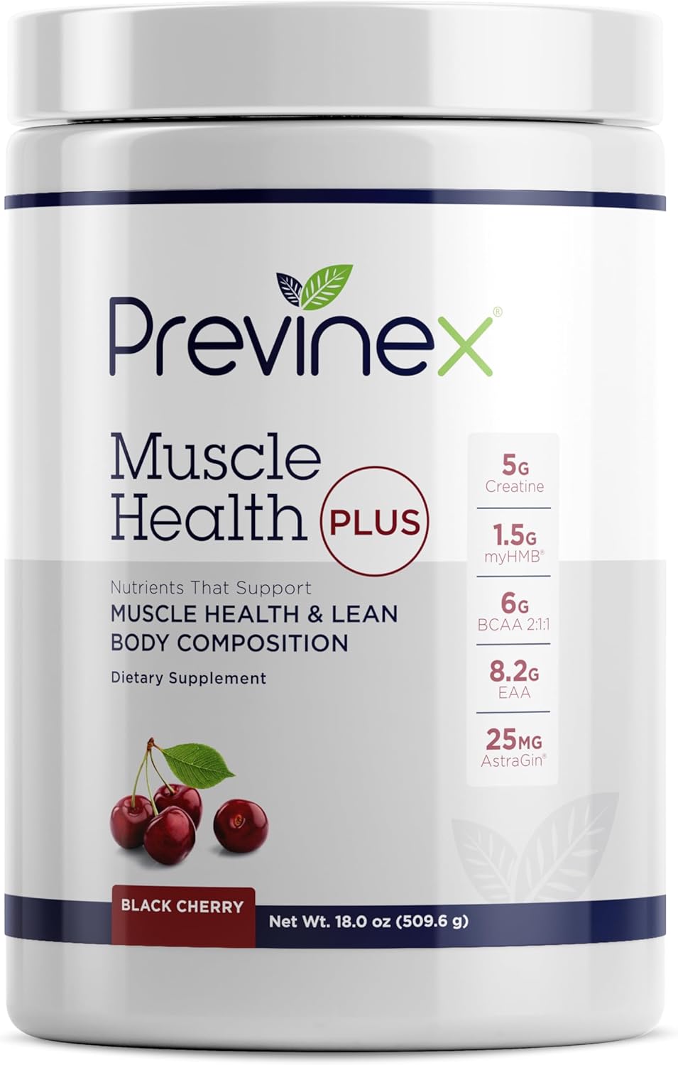Previnex Muscle Health Plus: Complete Formula for Muscle Support with Creatine Monohydrate, myHMB, BCAA, Essential Amino Acids & Astragin