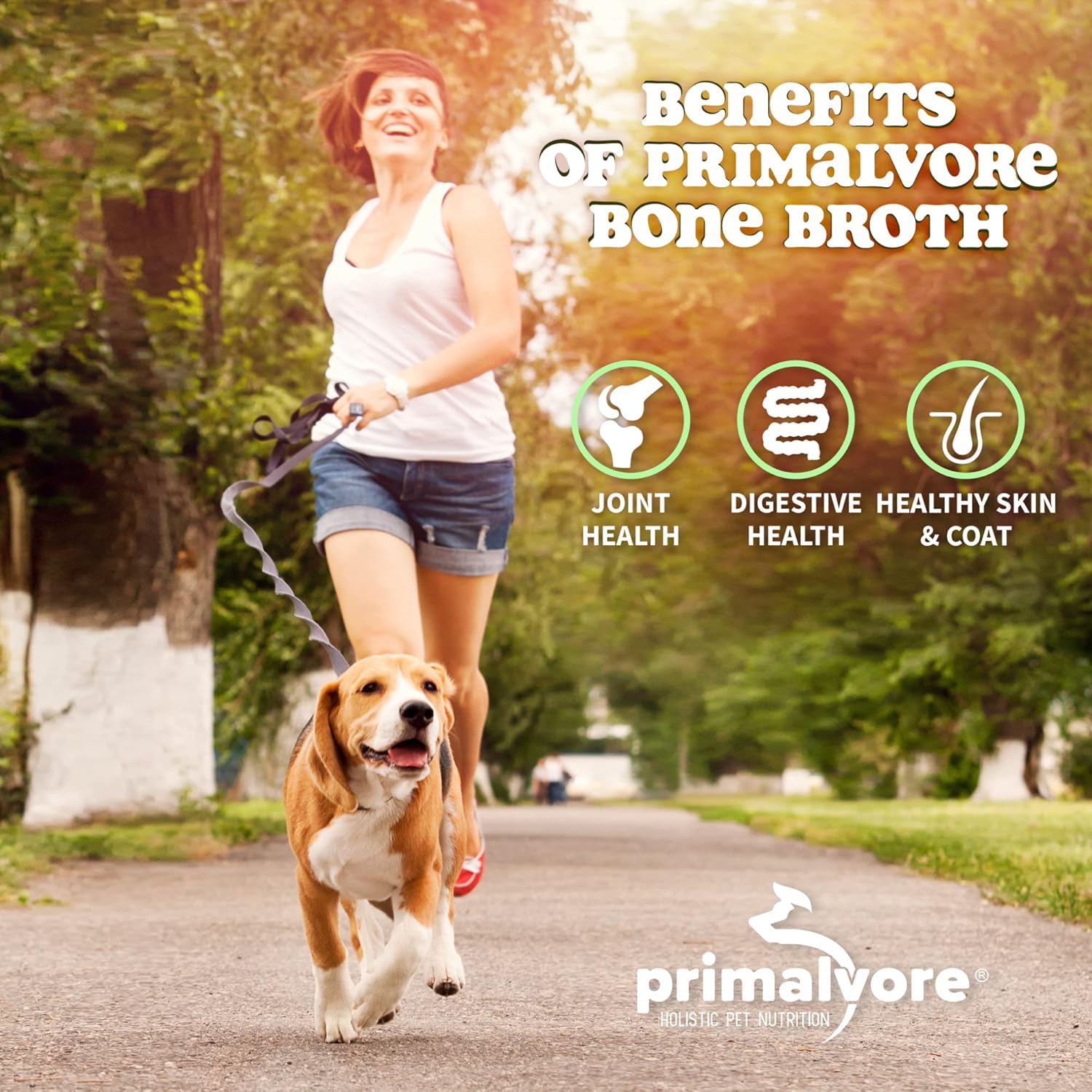Primalvore All-Natural Duck Bone Broth Mobility Formula with Collagen Peptides for Pets - Grain-Free, Made in USA - 6 Pack
