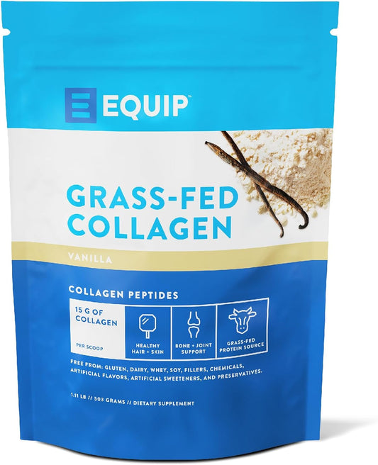 Prime Beef Collagen Powder for Healthy Joints, Skin & Nails | Grass Fed Hydrolyzed Bovine Collagen with Amino Acids | Non-GMO, Paleo Friendly | 30 Servings, Vanilla