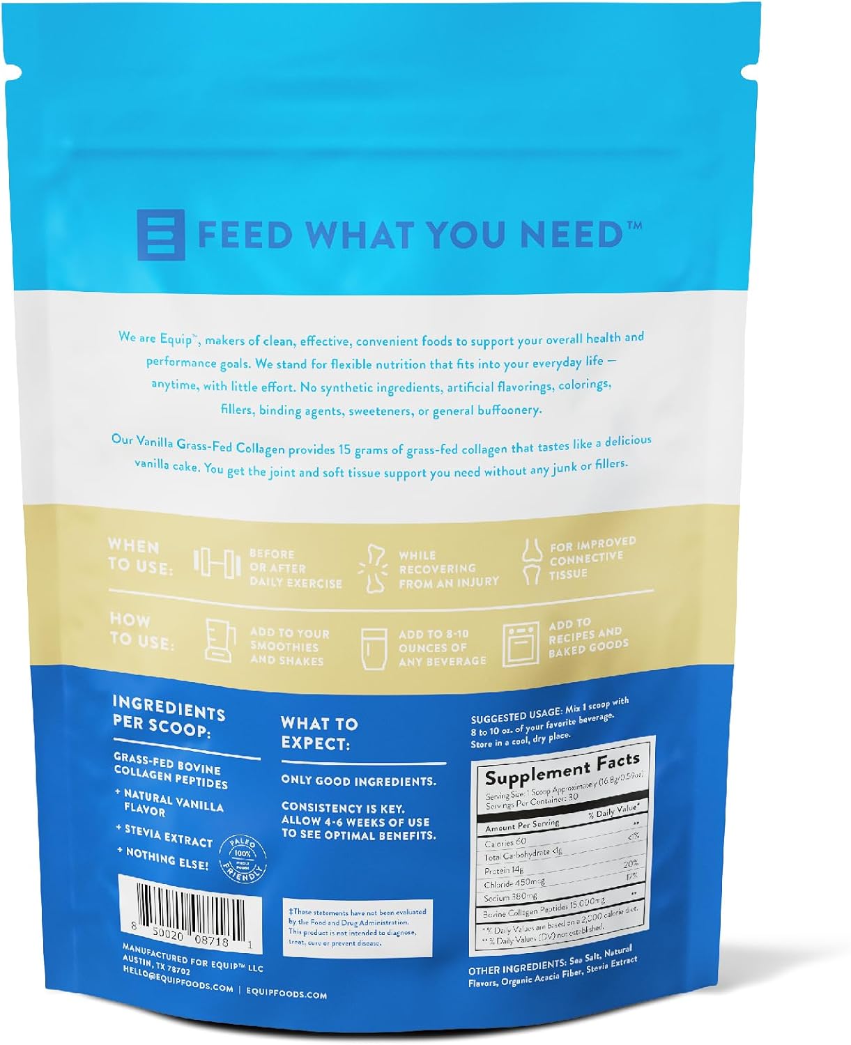 Prime Beef Collagen Powder for Healthy Joints, Skin & Nails | Grass Fed Hydrolyzed Bovine Collagen with Amino Acids | Non-GMO, Paleo Friendly | 30 Servings, Vanilla