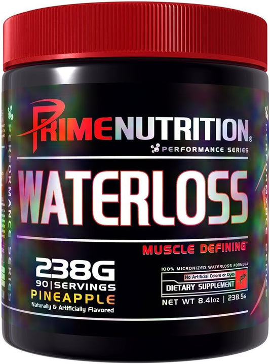 Prime Nutrition Water Loss Supplement - 90 Servings, 238g, Pineapple Flavor for Muscle Defining