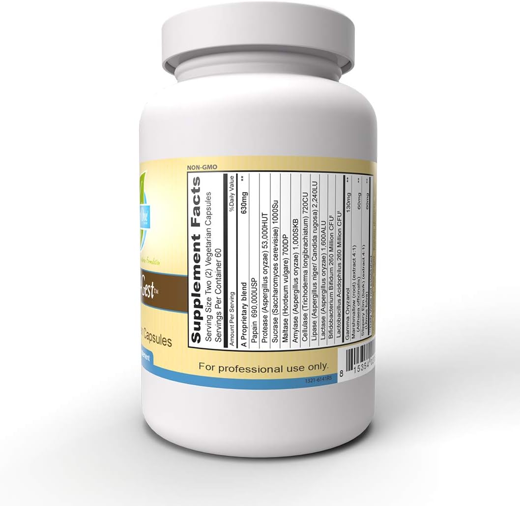 Priority One Vitamins Gastri Gest 120 Capsules - Plant Enzymes for Healthy Digestion & Intestinal Activity