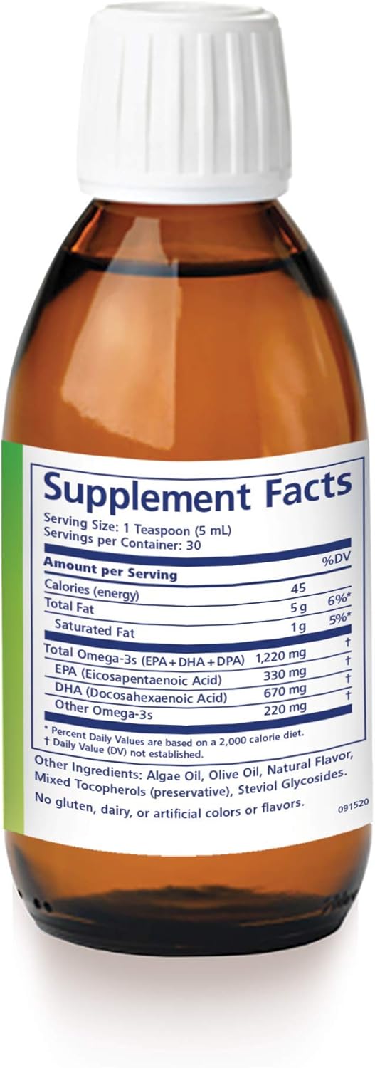 PRN Omega-V: Vegan Omega-3 Supplement with 1000mg EPA and DHA - Premium Algae Omega 3 for Heart, Brain, Joint & Eye Health - 1 Month Supply