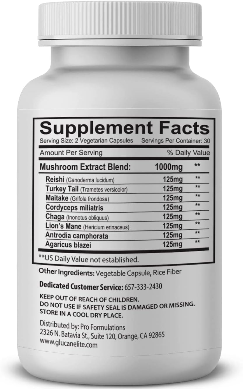 Pro Formulations MD Myco Elite Mushroom Extract Blend - 60 vcaps - Immune System Support with Reishi, Turkey Tail, Maitake, and Cordyceps - Superior Formula