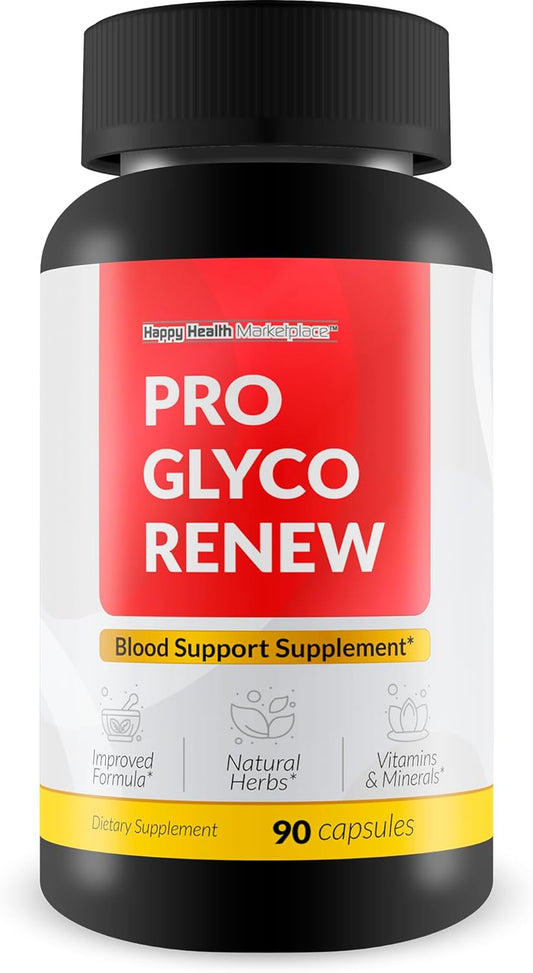 Pro Glyco Renew Blood Support Supplement with Turmeric, Ginger, Berberine - Natural Blood Balance Pills for Sugar Health