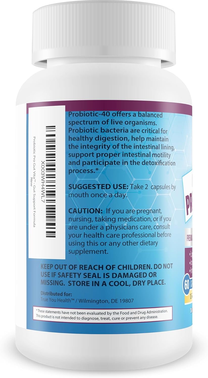 Pro Gut Vita Probiotic & Vitamin Formula - Supports Gut Health, Digestion, Nutrient Absorption - Improve Gut Microbiome for Overall Wellness