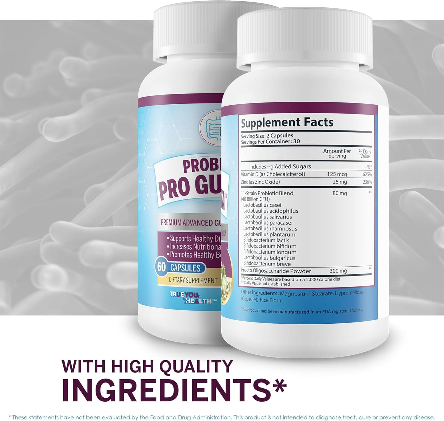 Pro Gut Vita Probiotic & Vitamin Formula - Supports Gut Health, Digestion, Nutrient Absorption - Improve Gut Microbiome for Overall Wellness