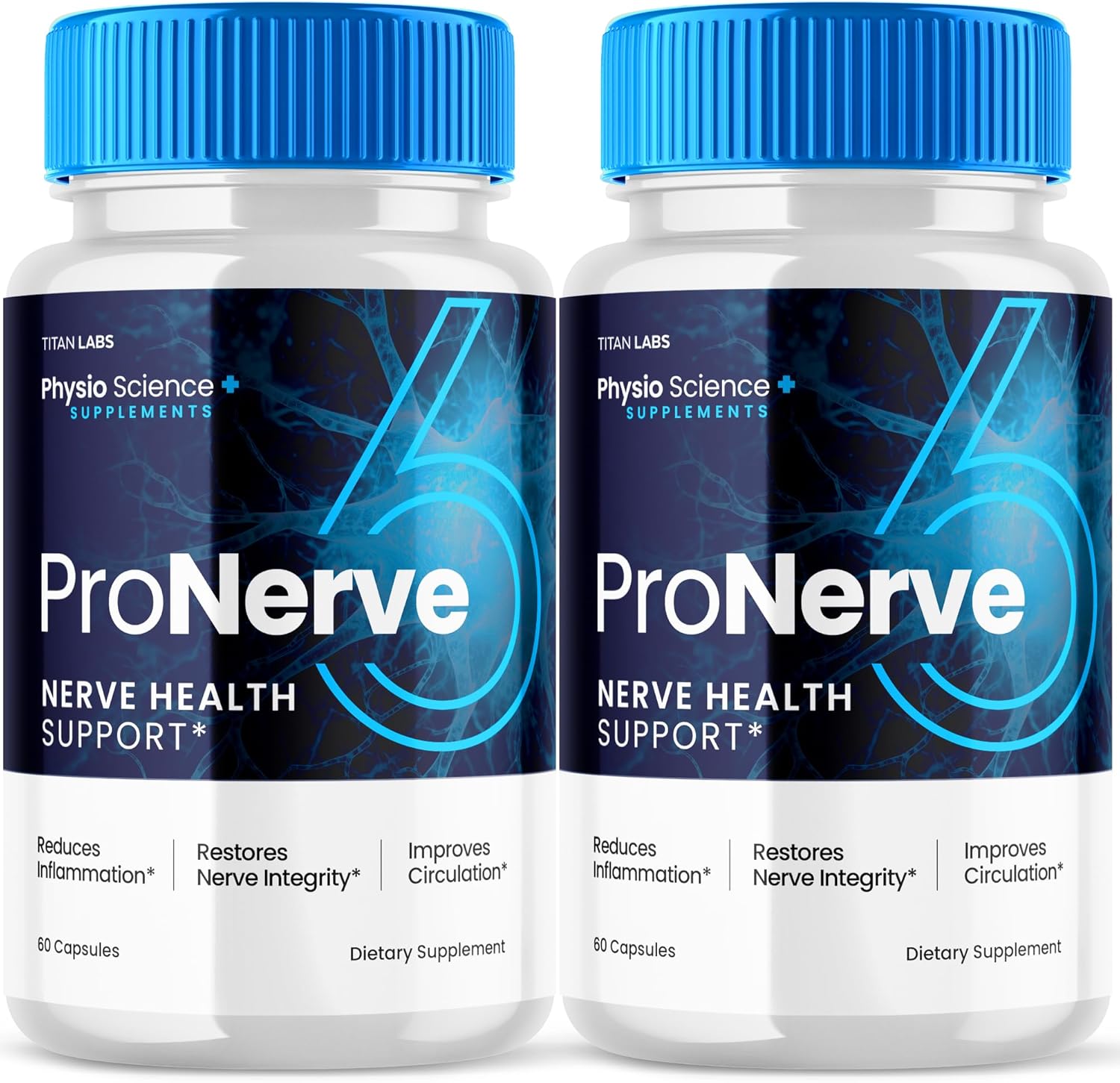 Pro Nerve 6 Capsules (2 Pack) for Advanced Nerve Health Support - Dietary Supplement for Men and Women - Optimal Nerve Support Formula (120 Capsules)