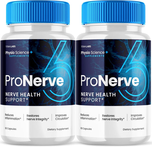 Pro Nerve 6 Capsules (2 Pack) for Advanced Nerve Health Support - Dietary Supplement for Men and Women - Optimal Nerve Support Formula (120 Capsules)