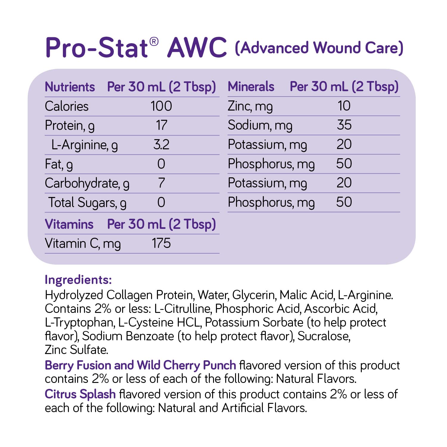 Pro-Stat Advanced Wound Care Liquid Protein Medical Food - Citrus Splash Punch Flavor, 30 Fl Oz Bottle