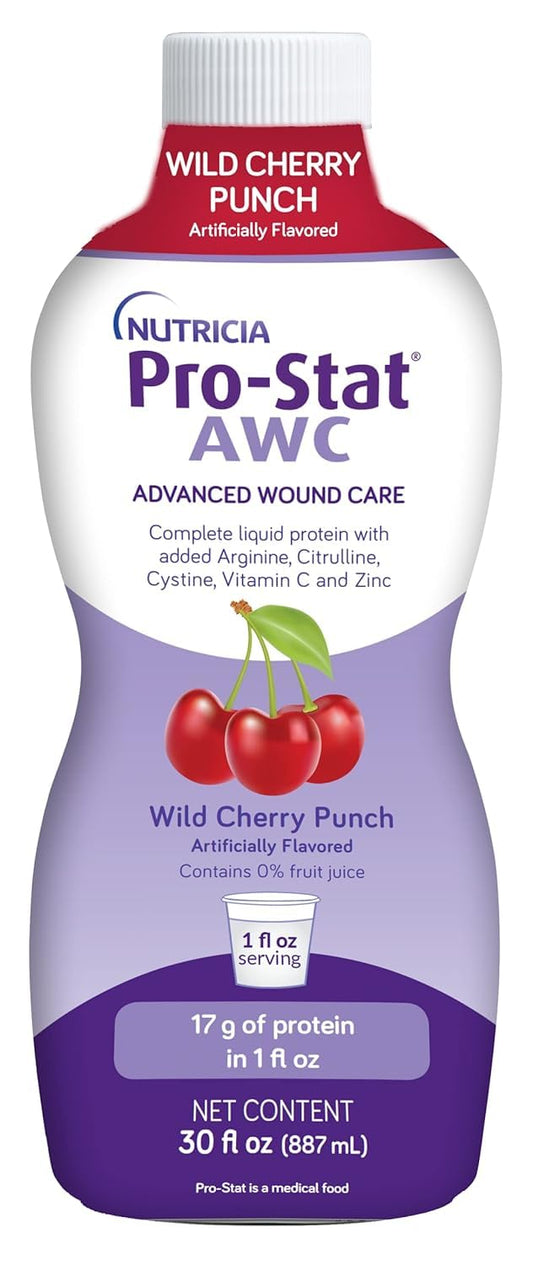 Pro-Stat AWC Liquid Protein Medical Food - Wild Cherry Punch Flavor, 30 Fl Oz Bottle