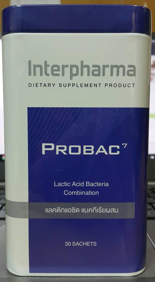 Probac 7 Dietary Supplement with 6 Prebiotics and 1 Probiotic - Lactic Acid Bacteria Blend - 2g x 30 Sachets