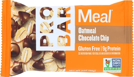 ProBar Meal Oatmeal Chocolate Chip Bar - 3 oz - Healthy Snack with Whole Grains and Protein