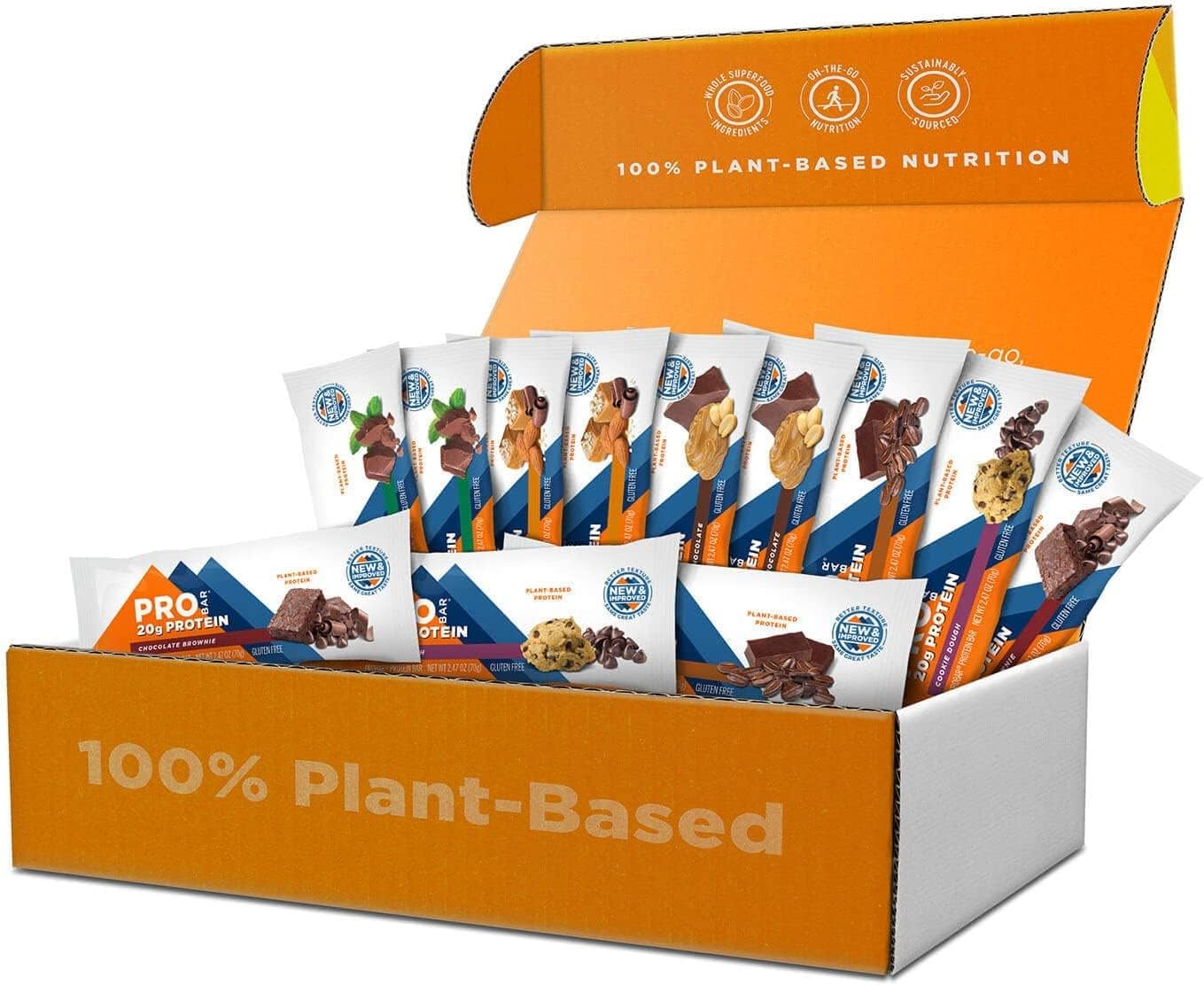 PROBAR Variety Pack - Protein Bars, Non-GMO, Gluten-Free, Plant-Based, Natural Energy - 12 Count, Assorted Flavors