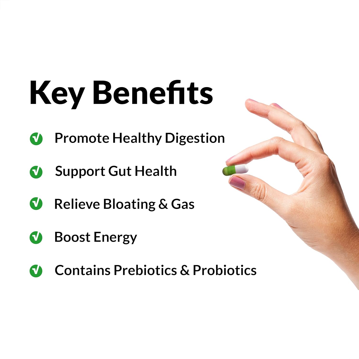 ProbioSlim 2-Pack Probiotic Supplement with Green Tea Extract for Digestive Health, Reduce Gas & Bloating, 60 Capsules
