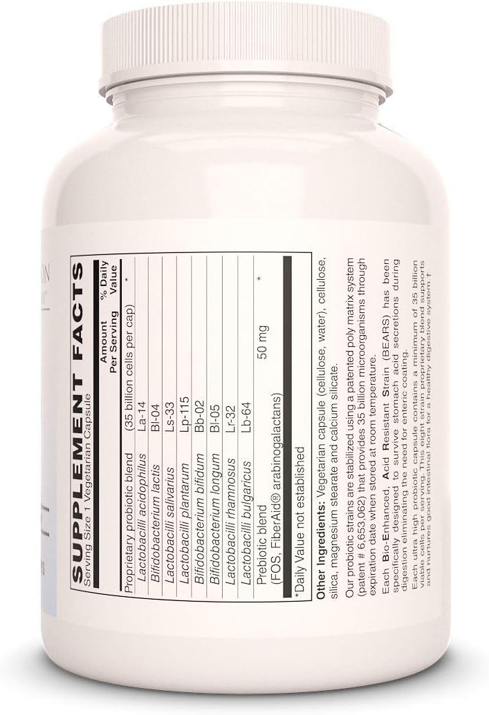 Probiotic 35 Billion CFU Vegan Capsules for Gut Health - 30 Capsules