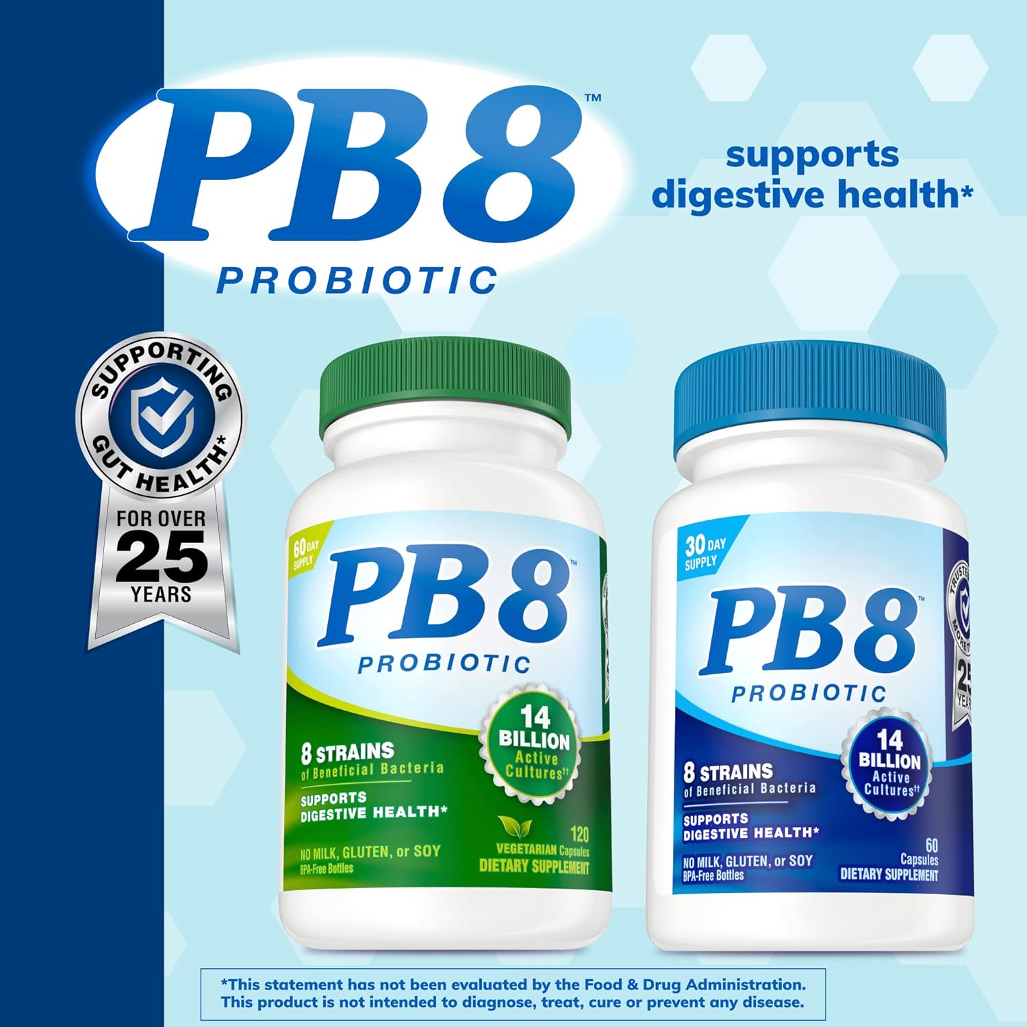 Probiotic Acidophilus Supplement for Men and Women, 240 Count Vegetarian Capsules for Digestive Health & Immune Support
