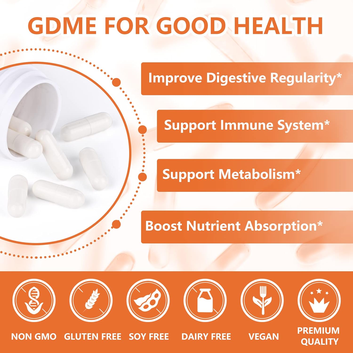 Probiotic Capsules 120 Billion CFU, 60 Capsules with 18 Strains & 3 Prebiotics for Digestive & Immune Health, Men & Women Dietary Supplement