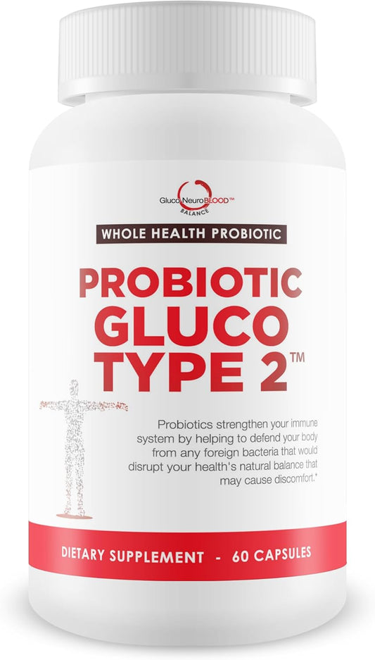 Probiotic Gluco Type 2: Support Blood Balance, Pressure, & Immune Health
