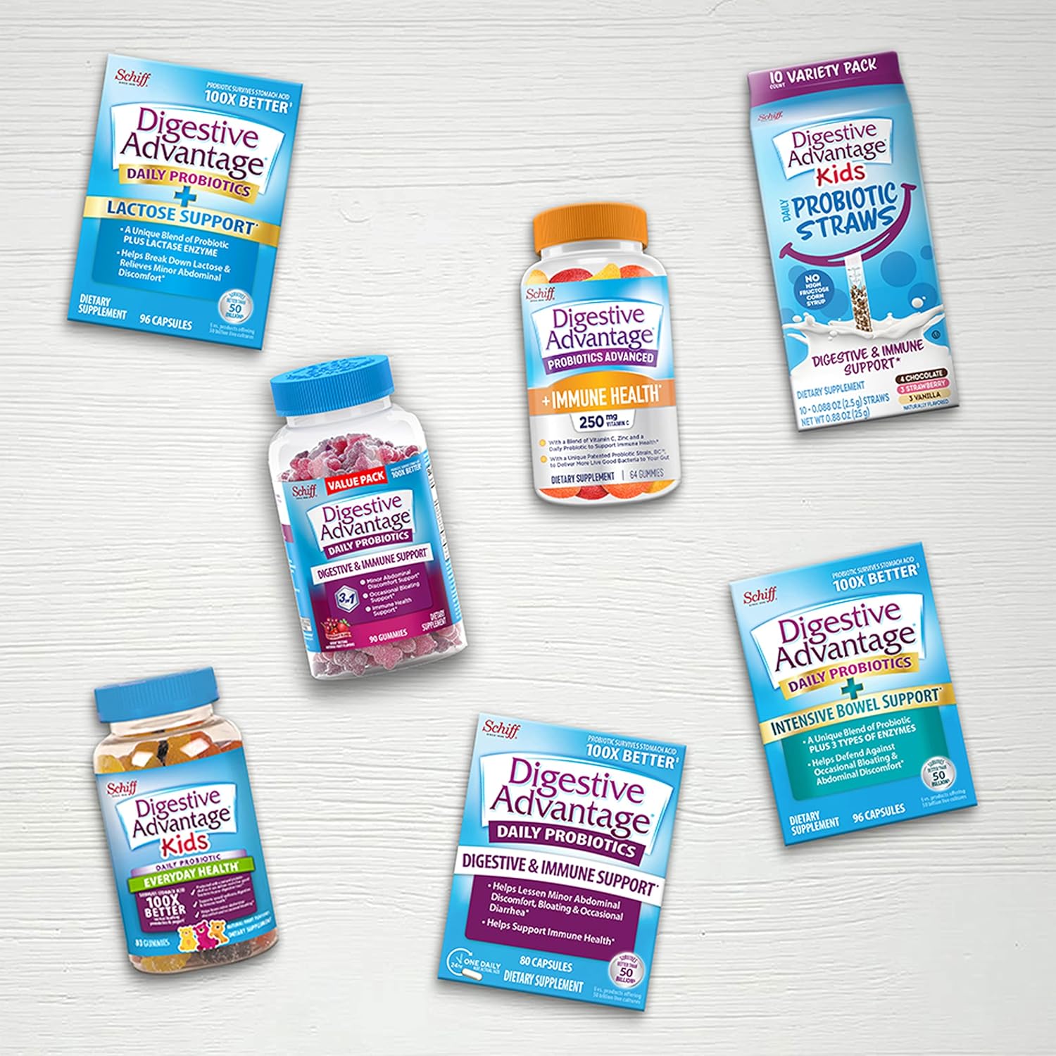 Probiotic Gummies for Digestive Health - Women & Men, 2x90ct Bottles - Support Bloating & Gut Health - Superfruit Formula