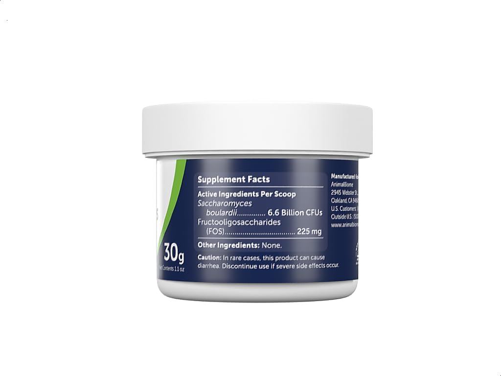 Probiotic Prebiotic Supplement for Cats and Dogs - AnimalBiome S boulardii + FOS - 30g