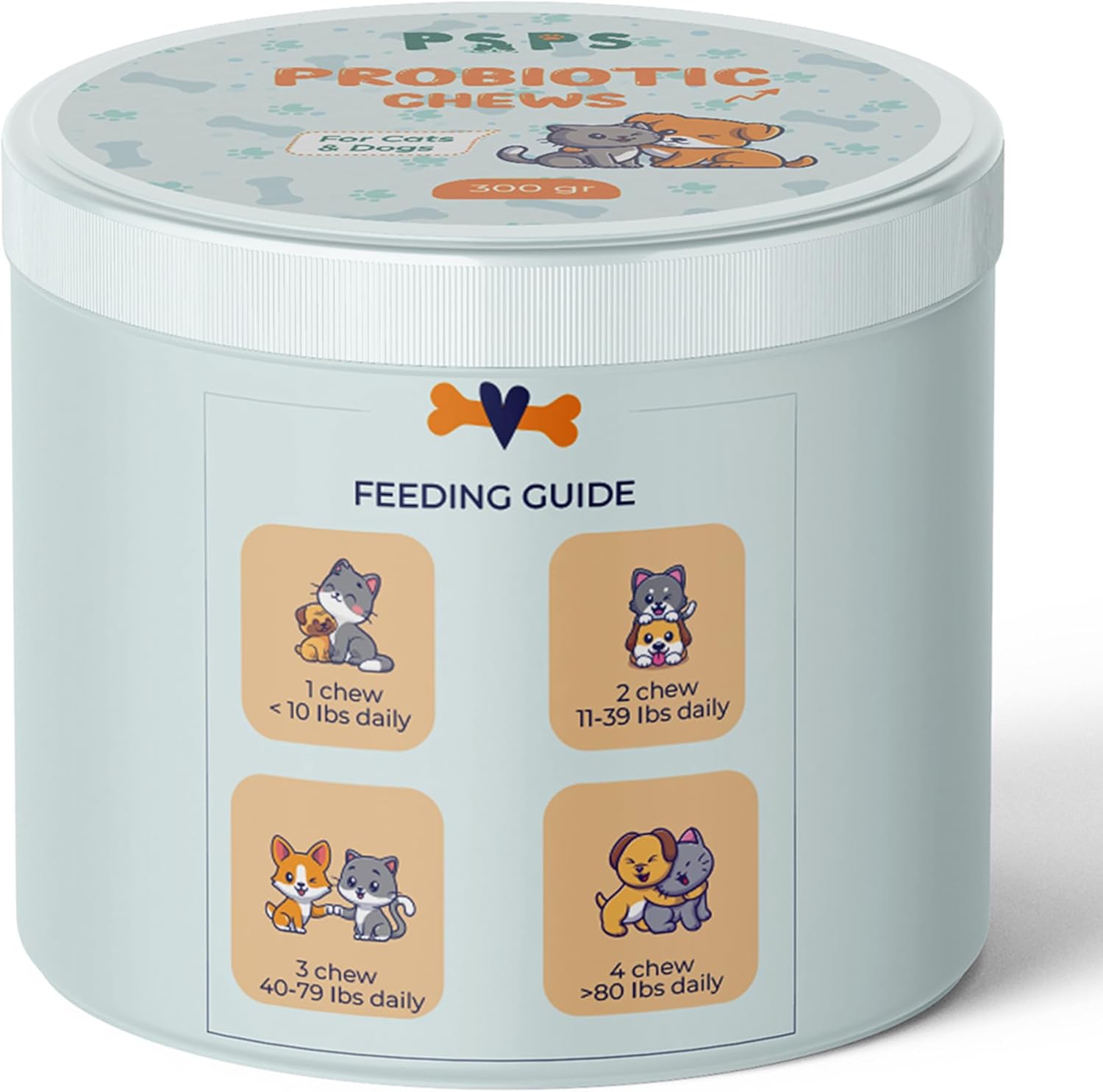 Probiotic Soft Chews for Dogs & Cats | Supports Gut Health, Reduces Diarrhea, Allergies, Bad Breath, & Boosts Immunity - 120 Chews