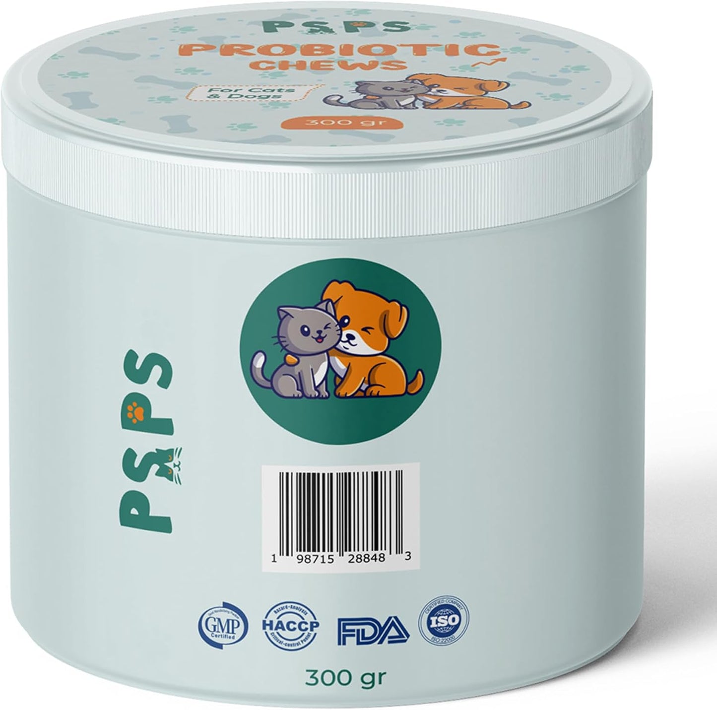 Probiotic Soft Chews for Dogs & Cats | Supports Gut Health, Reduces Diarrhea, Allergies, Bad Breath, & Boosts Immunity - 120 Chews