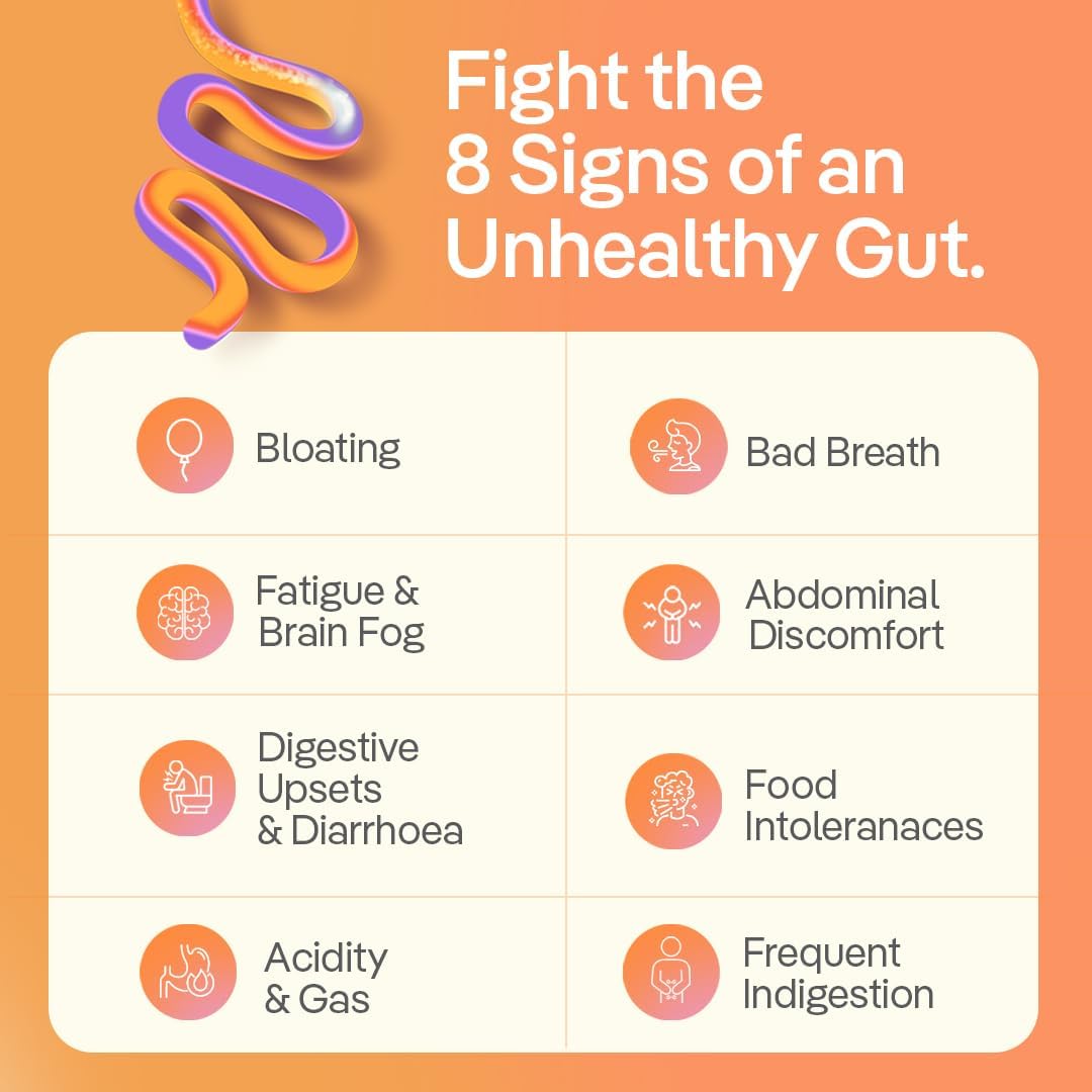 Probiotic Stick with Inulin & Vitamin C for Gut Health & Immunity - 3Bn CFU Clinical Strains - 30 Days Pack