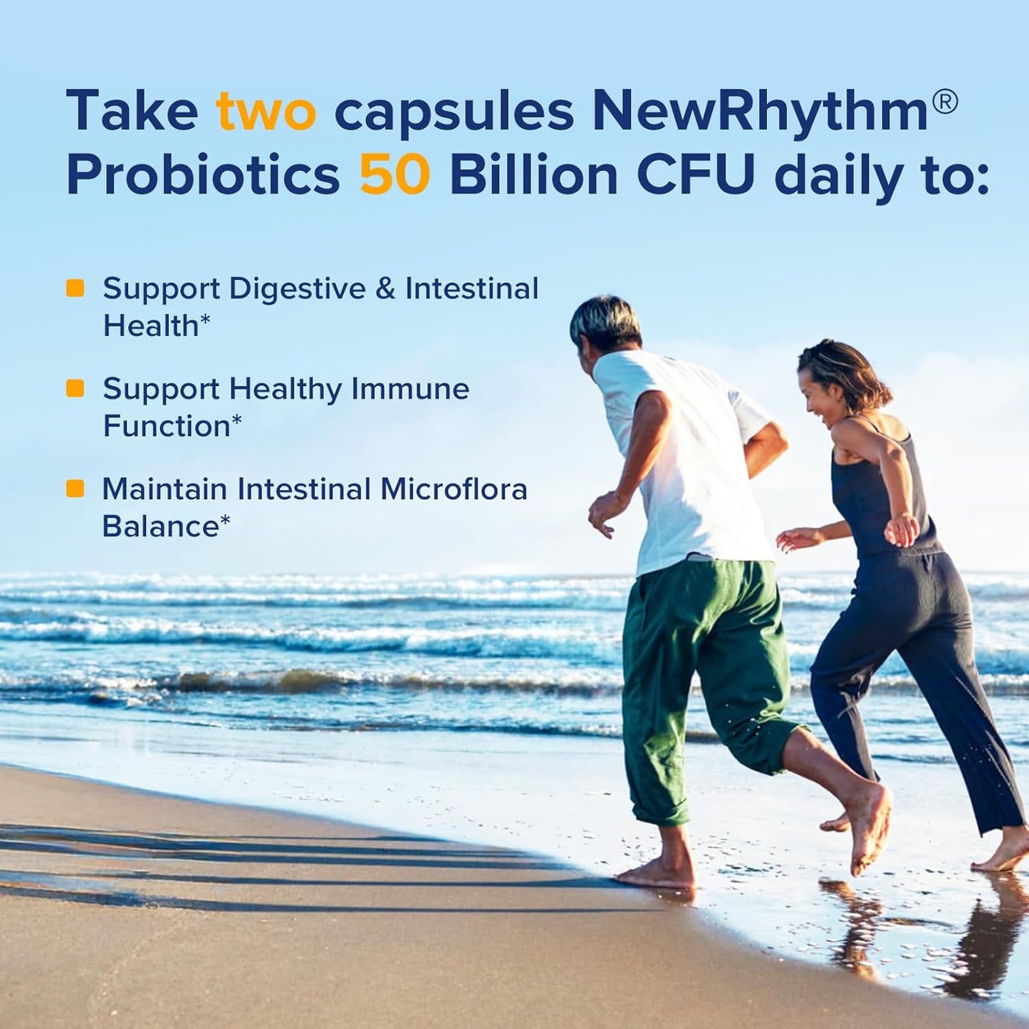 Probiotics 50 Billion CFU & Magnesium Glycinate Capsules for Digestive Health and Relaxation - Pack of 120 (2 Pack)