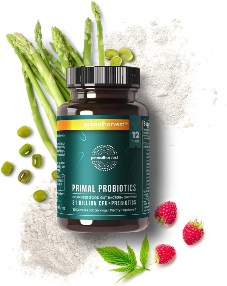 Probiotics & Collagen Supplements Bundle for Men & Women - 31 Billion CFU & Collagen Peptides - Primal Harvest