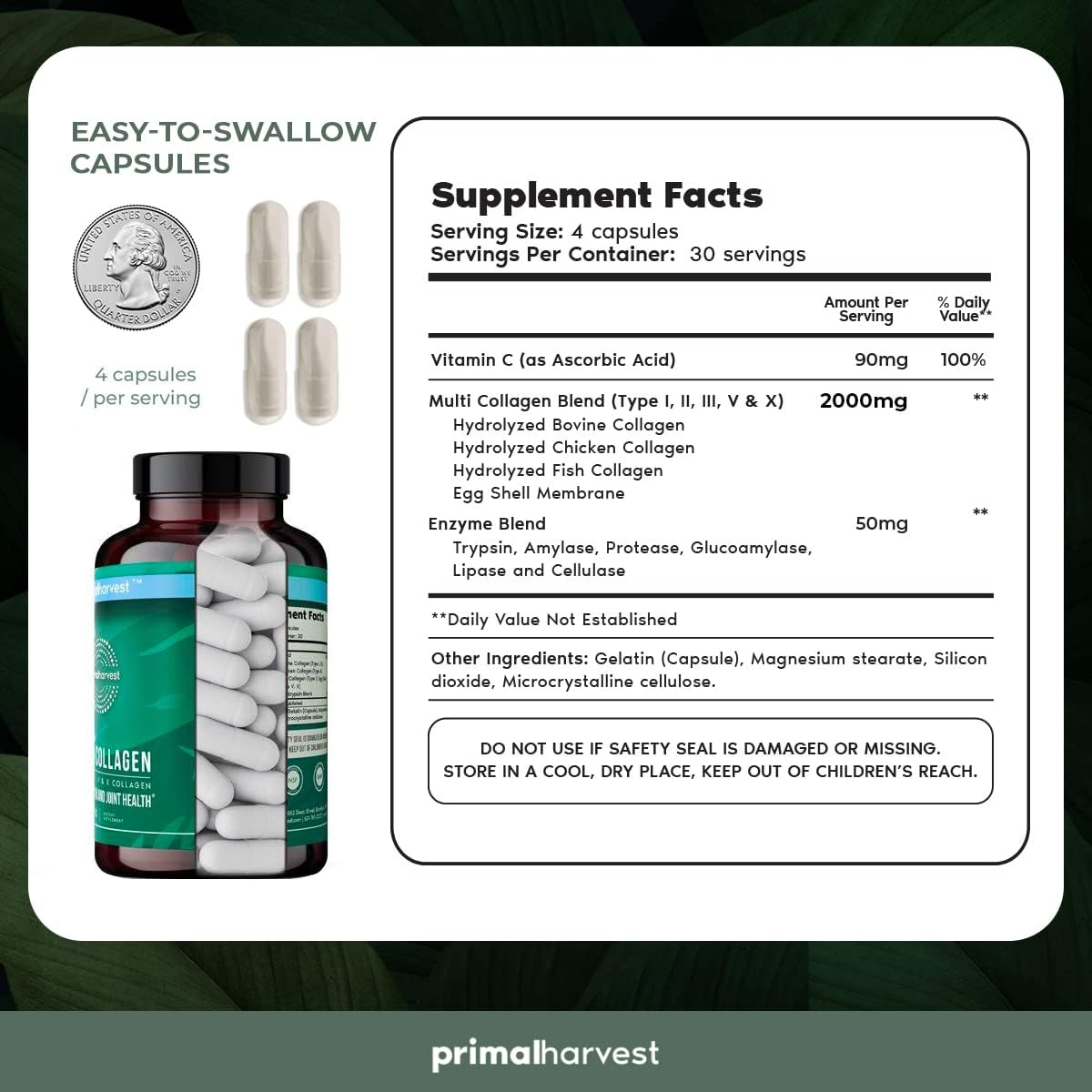 Probiotics & Collagen Supplements Bundle for Men & Women - 31 Billion CFU & Collagen Peptides - Primal Harvest