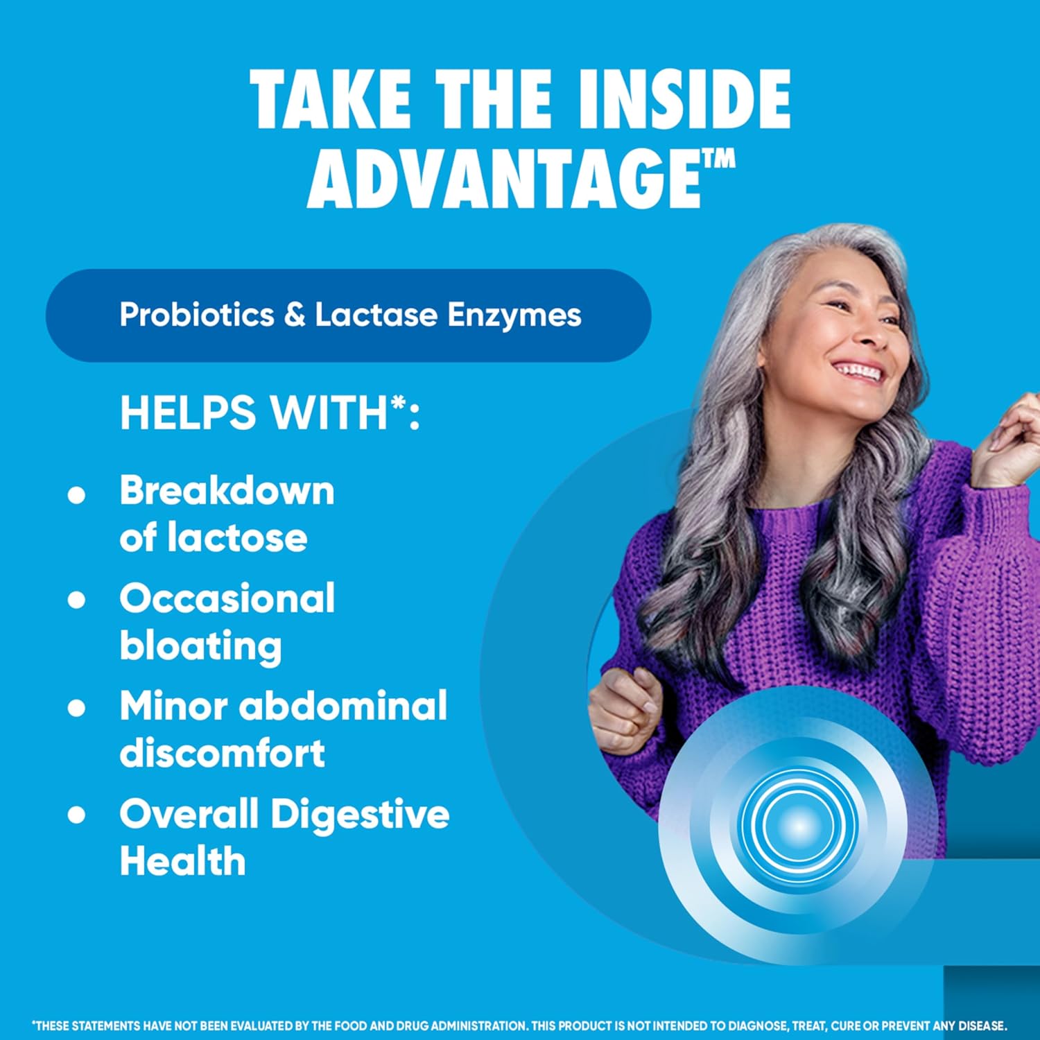 Probiotics + Lactase Enzymes for Digestive Health - 96ct for Men and Women with Bloating and Abdominal Discomfort