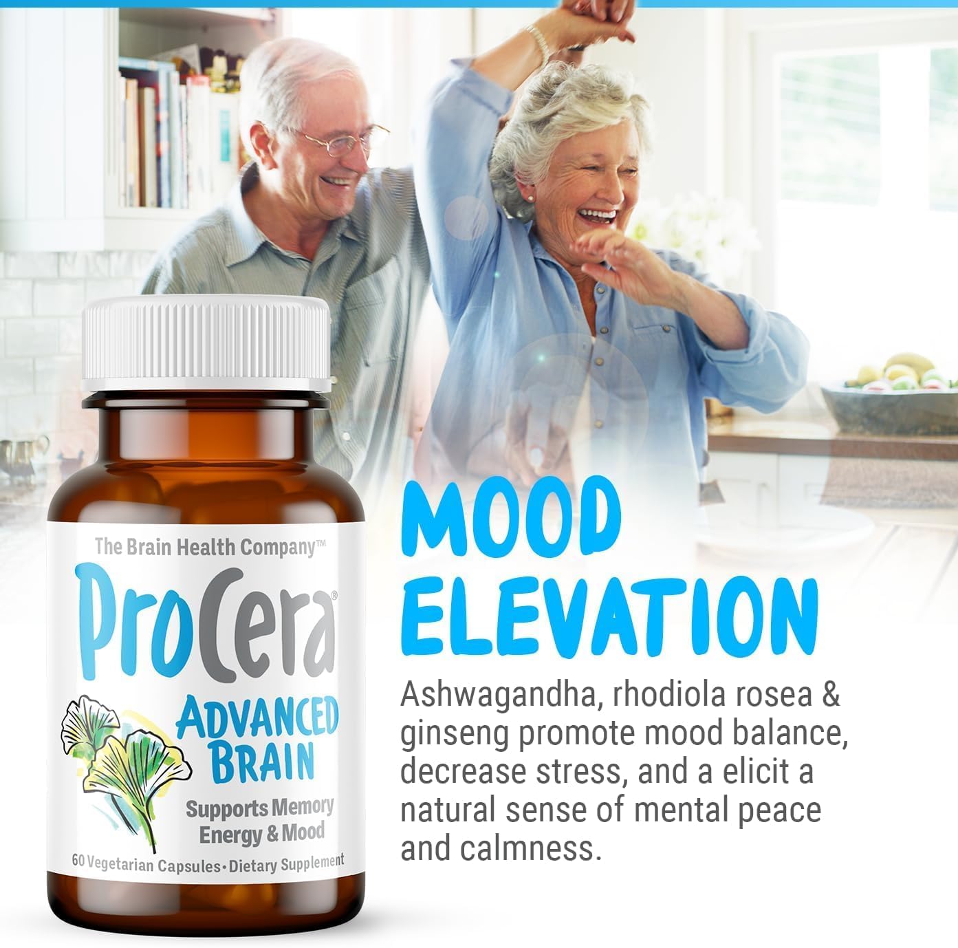 Procera Advanced Brain Supplement - Fast-Acting Formula Backed by 100+ Studies - Enhances Memory, Recall, and Concentration - Promotes Mental Clarity and Slows Cognitive Decline - 60 Capsules