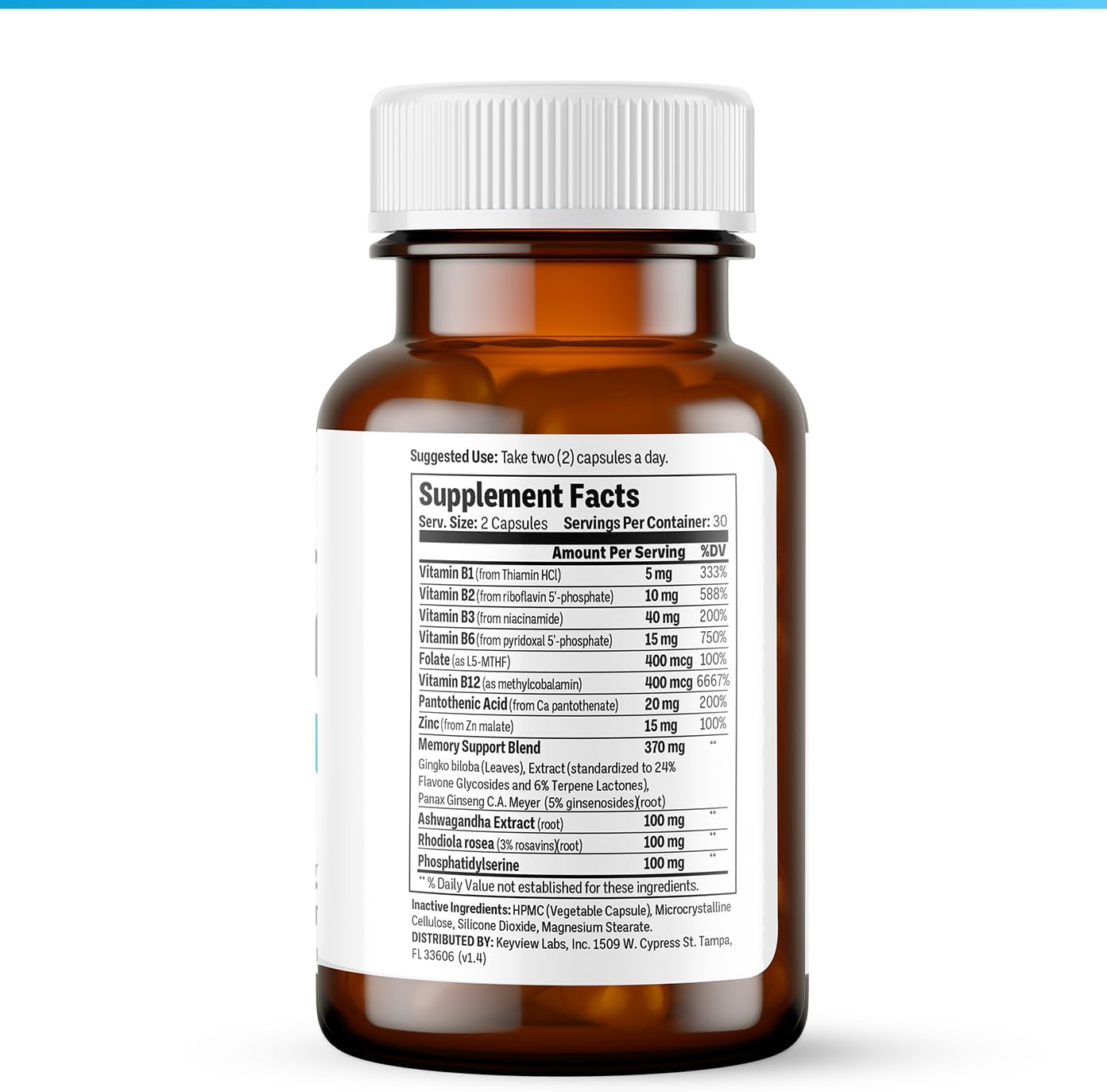 Procera Advanced Brain Supplement: Fast-Acting Formula with Clinically Proven Ingredients for Memory, Concentration, and Cognitive Clarity - 60 Capsules