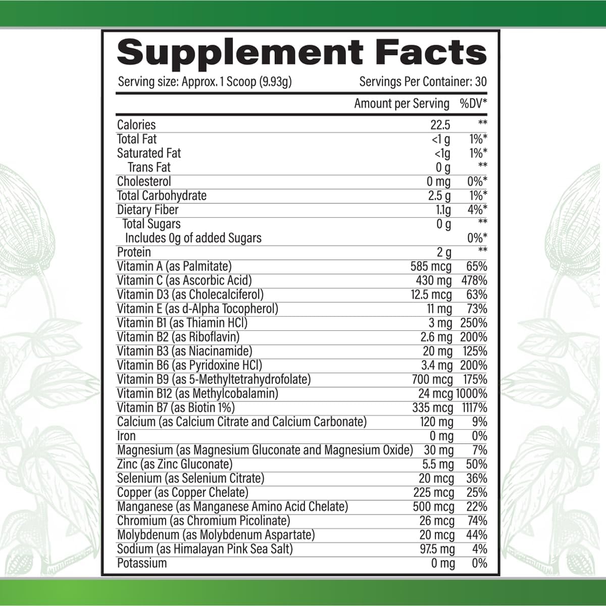 Prodigy Smart Greens Super Greens Powder Smoothie - Probiotics for Digestive Health - Protein, Veggies, Fruits - Chlorella Gut Health