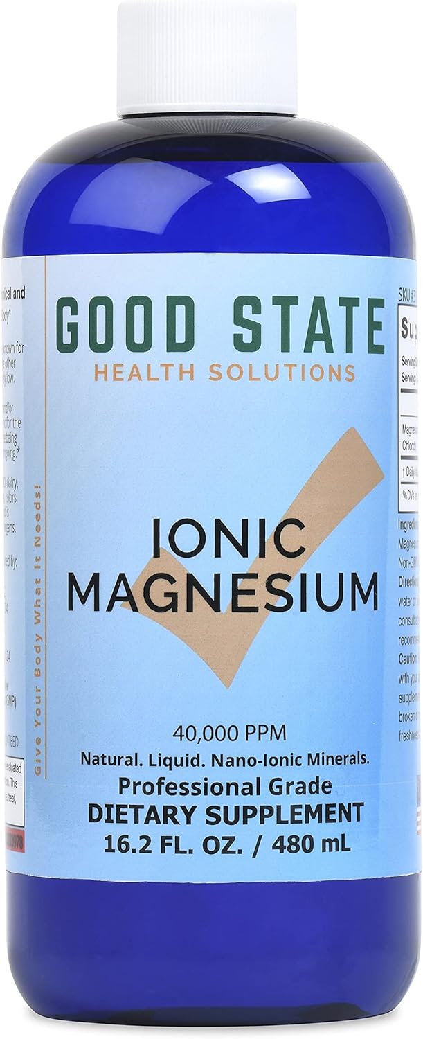 Professional Grade Ionic Magnesium Supplement | Nano-Sized Mineral Technology | Supports Healthy Chemical & Enzyme Reactions | 192 Servings, 100 mg Each | 16 oz Bottle