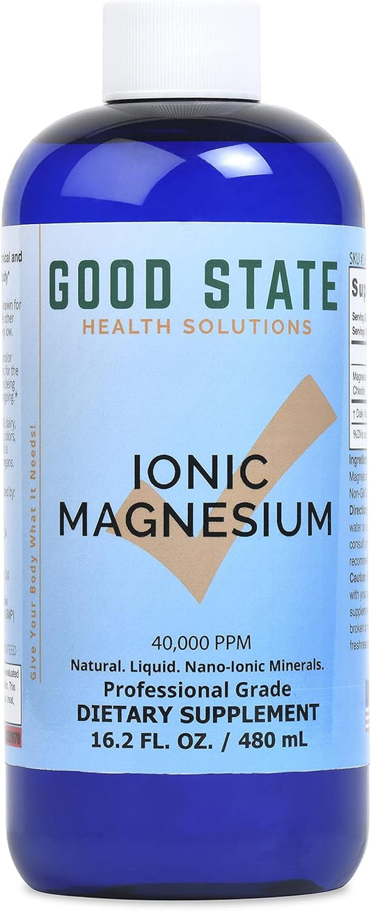 Professional Grade Ionic Magnesium Supplement | Nano-Sized Mineral Technology | Supports Healthy Chemical & Enzyme Reactions | 192 Servings, 100 mg Each | 16 oz Bottle