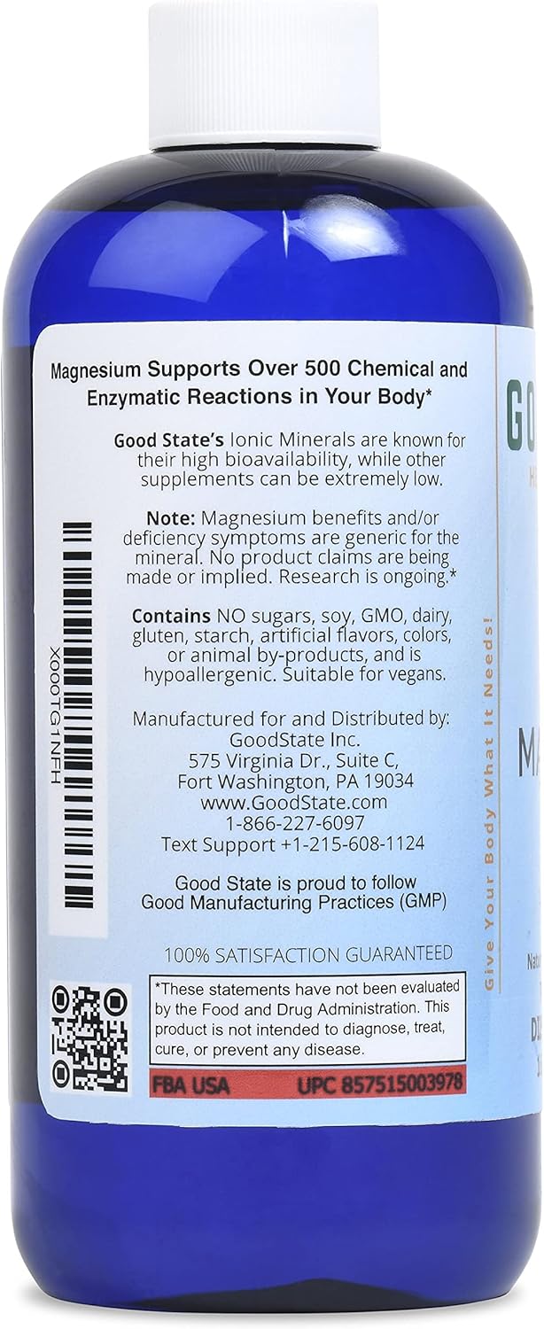 Professional Grade Ionic Magnesium Supplement | Nano-Sized Mineral Technology | Supports Healthy Chemical & Enzyme Reactions | 192 Servings, 100 mg Each | 16 oz Bottle