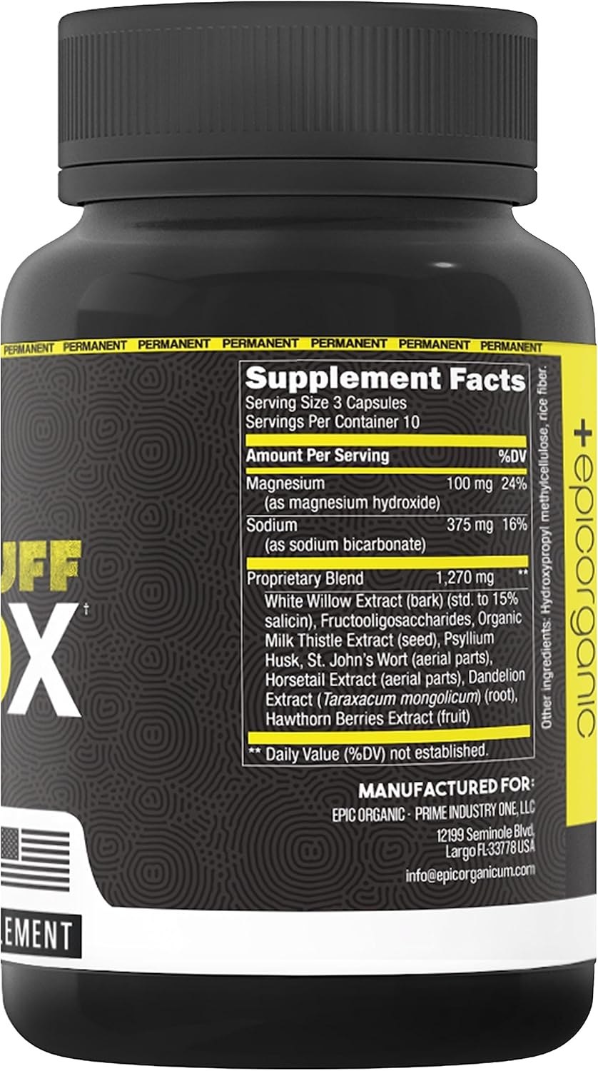 Professional Strength Organic Detox & Cleanse | Complete Internal Cleansing Formula | Extra Strong Herbal Blend | 30 Capsules