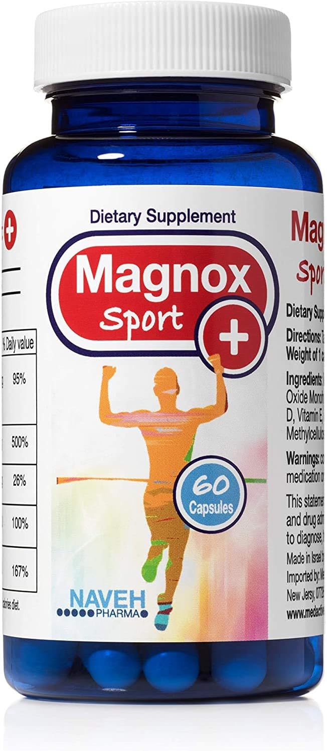 professnore High Absorption Magnesium Supplement with Zinc, Vitamins B6, D, E Complex - 120 Capsules for Leg Cramps, Sore Muscles, Relaxation & Energy
