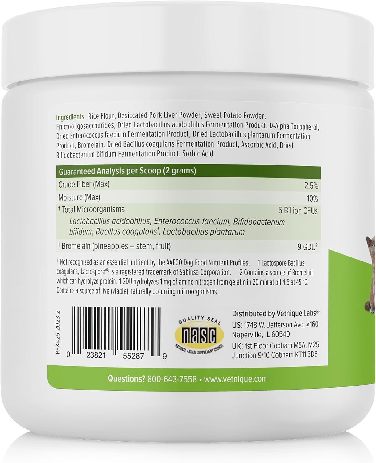 Profivex Probiotics for Dogs - All Natural Digestive Health Supplements with 5 Strains of Probiotics & Prebiotics - Dog Chews & Powder (4.25oz)