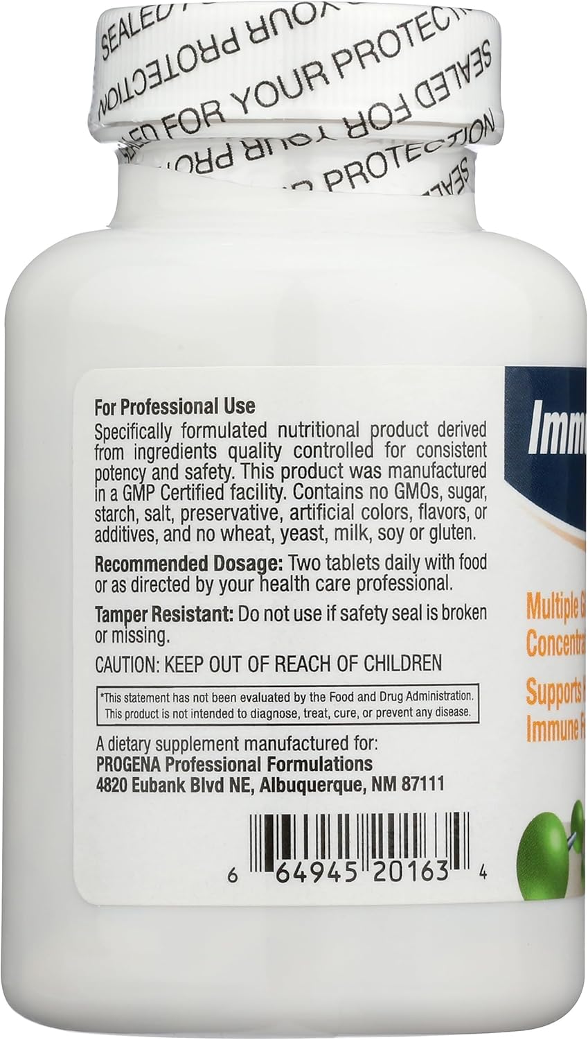 PROGENA Immune Plus 120 Capsules - Multiple Glandular Tissue Concentrate