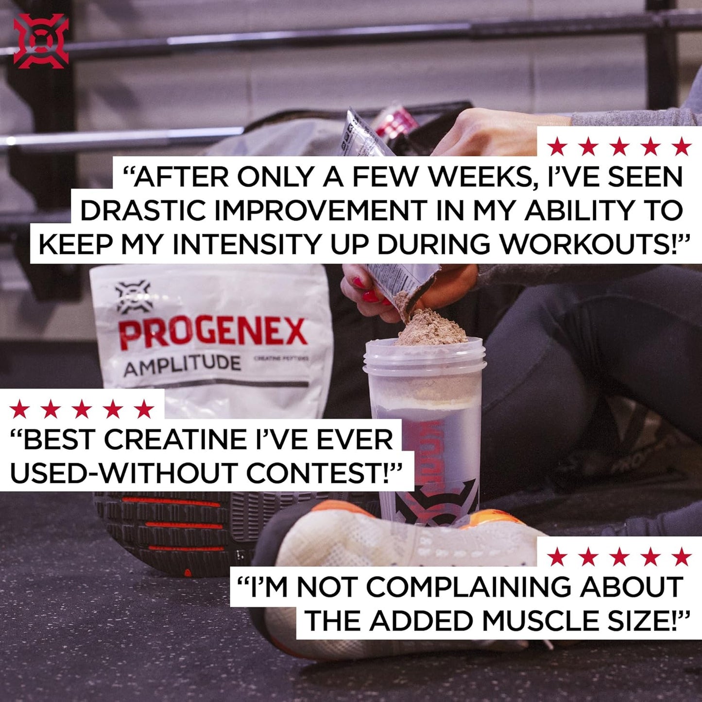 Progenex® Amplitude Creatine Peptides for Lean Muscle Mass and Energy | Tasteless Mix | 60 Servings