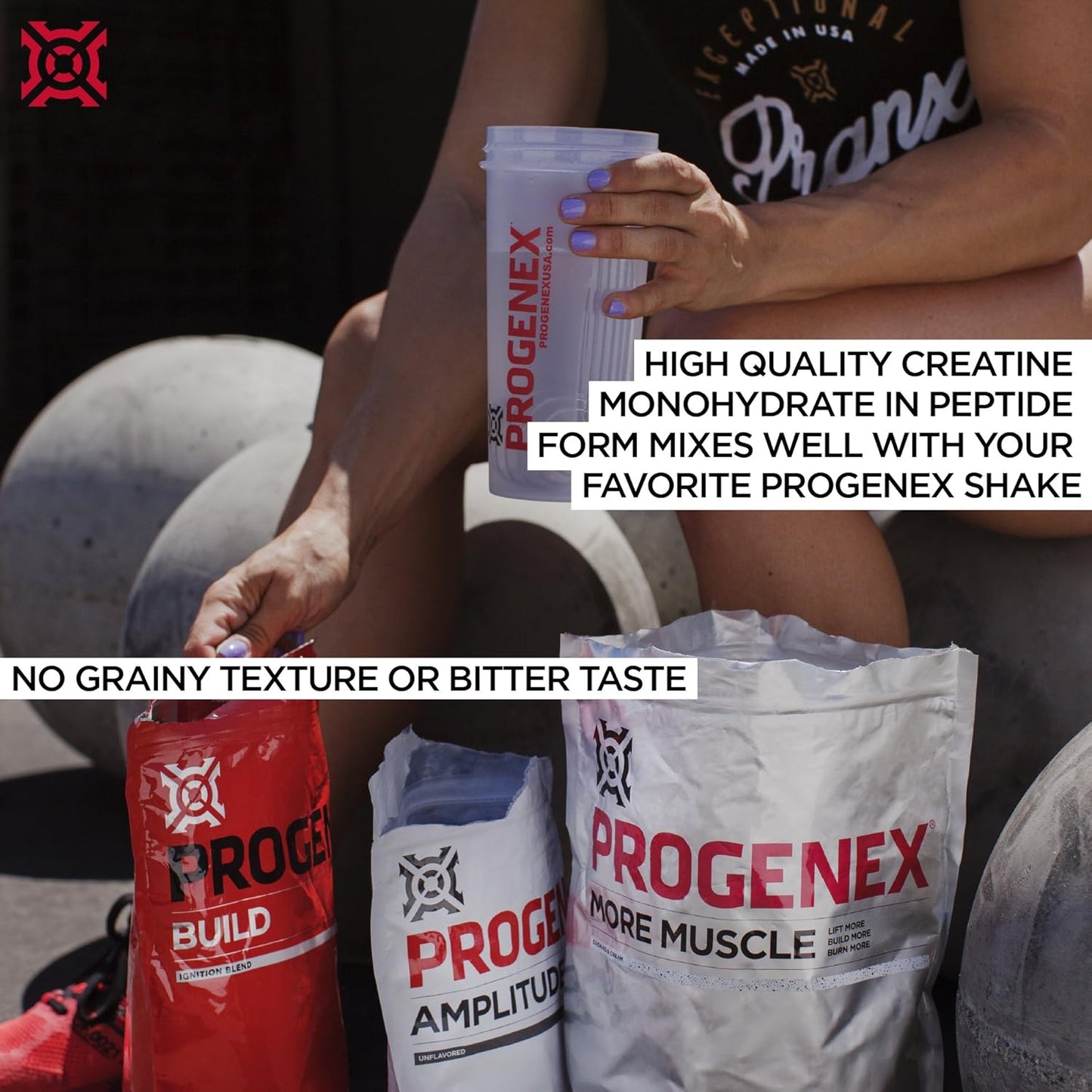 Progenex® Amplitude Creatine Peptides for Lean Muscle Mass and Energy | Tasteless Mix | 60 Servings