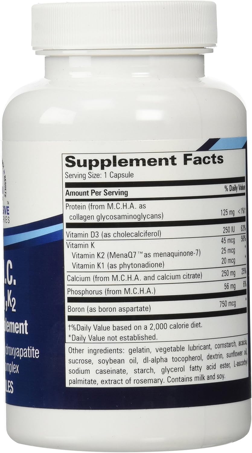 Progressive Laboratories MCHC Supplement with Vitamin K1 and K2 - 120 Count