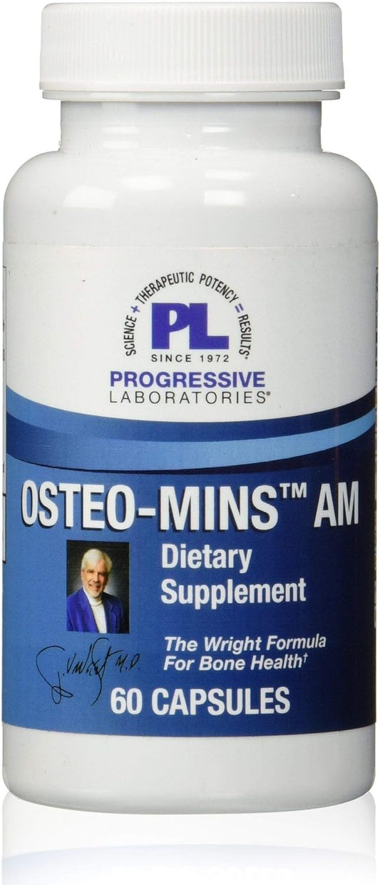 Progressive Labs Osteo-Mins AM Supplement - 60 Count - Bone Health Support