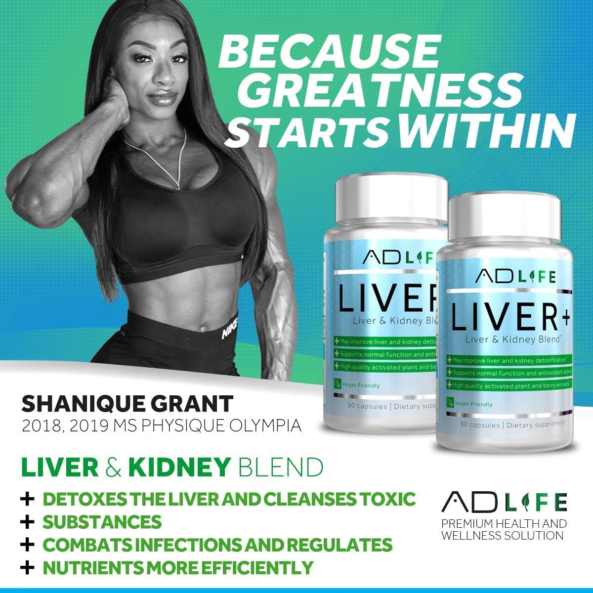 Project AD Liver+ Liver Cleanse & Detox Supplement - 90 Capsules by Project AD LLC