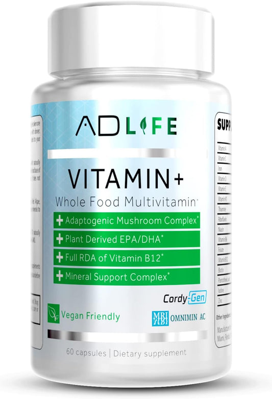 Project AD Vitamin+ Multimineral Multivitamin Supplement - Complete Antioxidant, Energy, and Immune Support - 60 Servings